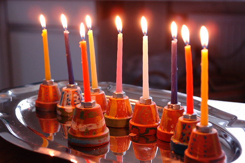 Flower pot Menorah